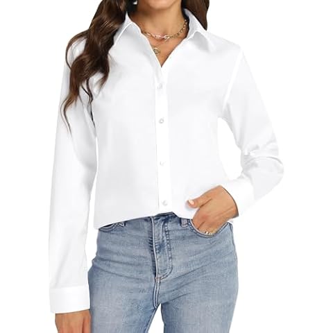 J.VER Women's Long Sleeve Fitted Dress Shirt Cover