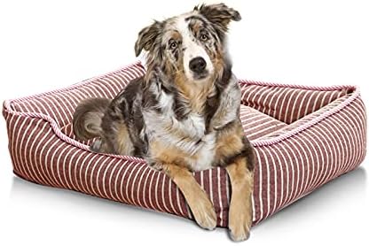 PETCUTE Pet Bed, Machine Washable Orthopaedic Dog Bed, Small Dogs, Non-Slip Dog Bed, Dog Basket, Dog Cat Bed with Removable Washable Cover