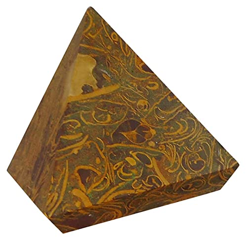 Jaisalmer yellow stone Habur habour Stone Pyramid by OMKAR Handicraft (9 cm x 9 cm x 9 cm, Gold)