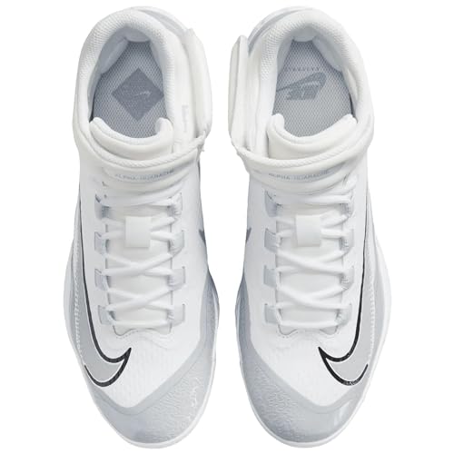 Nike Alpha Huarache Elite 4 Mid Mens FD2744-102 (White/Wolf Grey-), Size 142