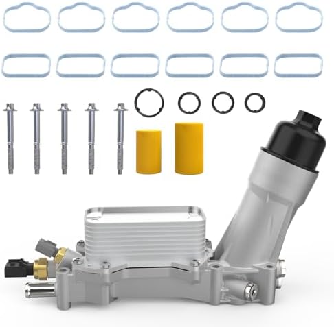 926-876 Aluminum Engine Oil Cooler Oil Filter Housing Adapter for Dodge Avenger Challenger Charger Durango Grand Caravan Journey, Grand Cherokee Wrangler, Chrysler 200 300 Town Country, Ram 3.6L