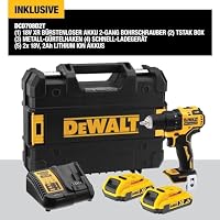 DEWALT18 Volt 2-Gang Akku-Bohrschrauber (bürstenloser Motor, Vollmetallgetriebe,15-stufiges Drehmomentmodul, 13 mm Schnellspann-Bohrfutter, 2x 2 Ah Li-Ion Akkus, Ladegerät, LED-Leuchte), DCD708D2T-QW – Ansicht 4