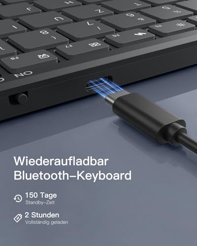 Inateck kompakte Mini-Bluetooth-Tastatur mit Touchpad – Ansicht 6