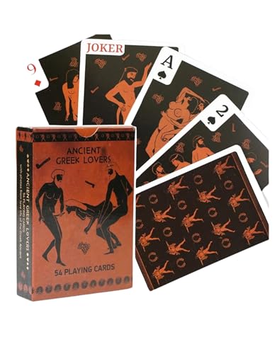 Erotische Szenen | Antike griechische Lovers | Sex Positionen | Kartenspiel für Erwachsene | Braun