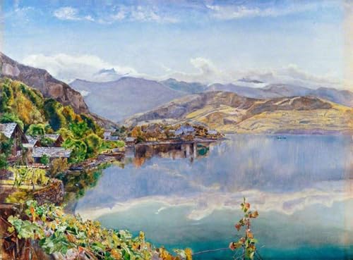 Peinture poster Il Lago Di Lucerna de John William Inchbold une décoration murale d'exception