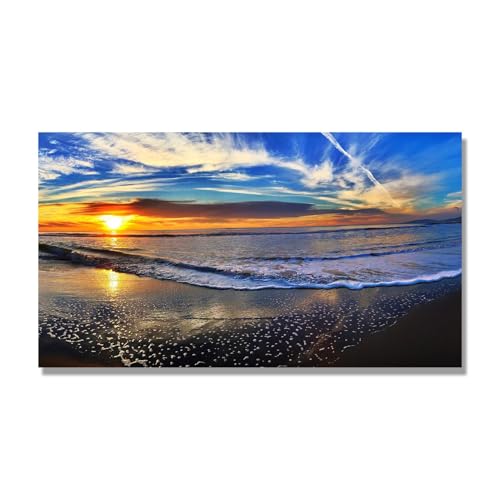 Impression sur toile de plage NHLDZYH format panoramique 75x135cm seule