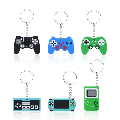 flintronic Porta-chaves de videojogos, porta-chaves de controlador de jogo, pingente de alça de jogo, porta-chaves, encantos de mochila, para suprimentos de festa de videojogos, presente de