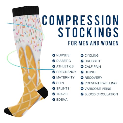 ALAZA Cat Kitten Lovely Stylish Compression Socks for Women Men Unisex Knee High Stockings for Running Athletic4