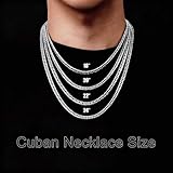 SEFORICO Mens Necklace - Cuban Chain Necklace for Men Silver Plated Jewellery Birthday Gifts for Men Sturdy Non-Tarnish - 10mm, 18" 20" 22" 24" Hip Hop Necklaces for Teen Boys (with gifts box) - Image 4