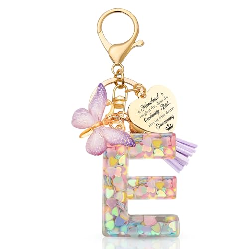 Anruzon Schlüsselanhänger Mädchen - Buchstabe Schlüssel -...