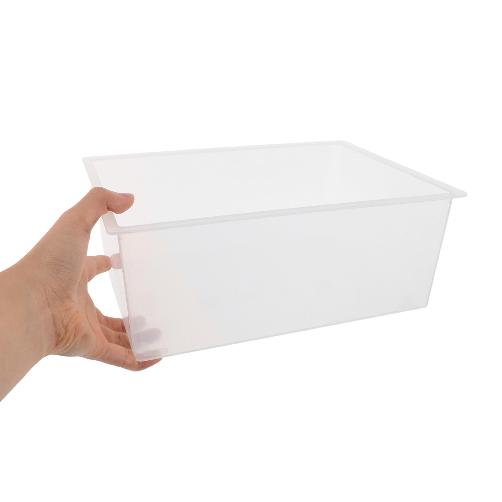 Gatuida 4 Pezzi Bacinelle in Plastica Trasparenti per Laboratorio Resistenti Prodotti Chimici Vaschetta Quadrata Salvaspazio per Pulizia Strumenti e Contenimento Sperimentale