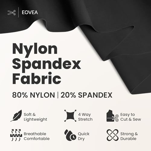Eovea Nylon Spandex Fabric - 4 Way Stretch Fabric - Swimwear Fabric By The Yard - 60 Inch Wide Lycra Fabric - Stretchy Swimsuit Fabric thumb #1