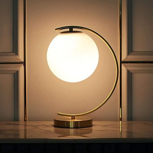 Image of KCO Lighting Frosted White Glass Globe Replacement Opal Glass Ball Lamp Shade with 2.8 inch Opening for Pendant Light Fixture Wall Sconce (7.9 inch-White)