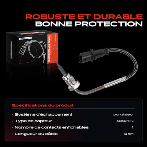 Capteur de température de gaz d'échappement à double pôle de précision