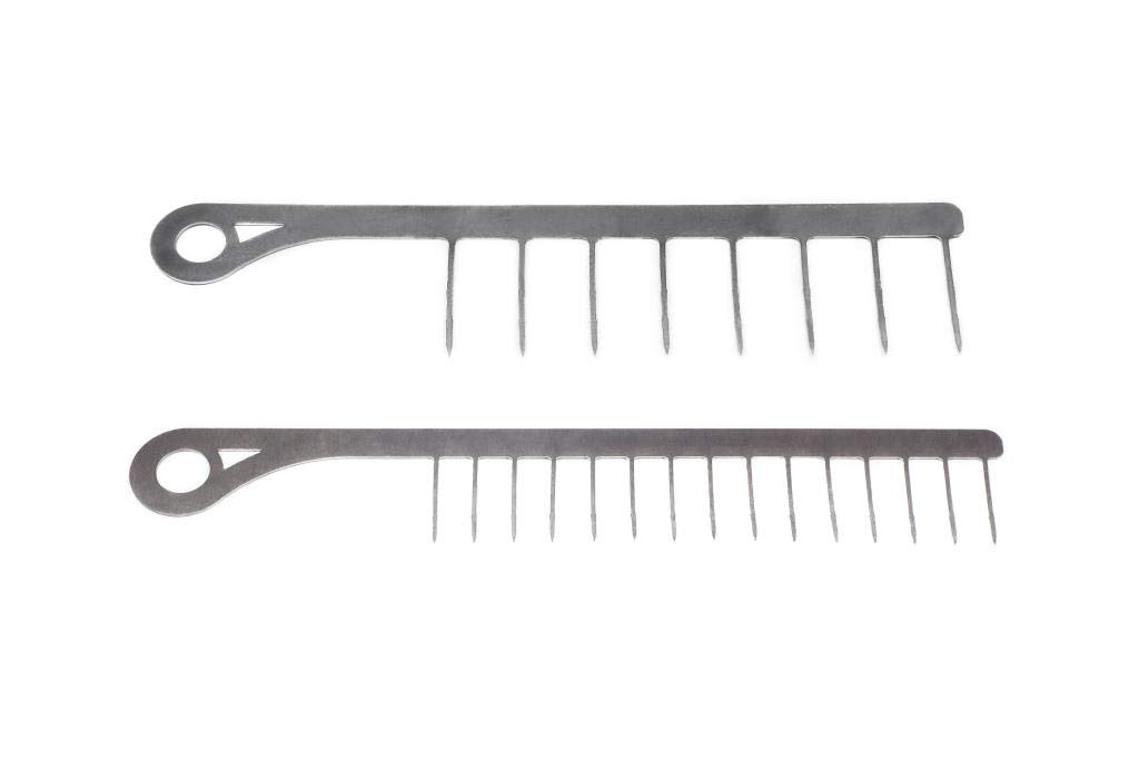 WurstKamm Wurstwender Edelstahl Wurst Grillzange Wursthalter Grillguthalter Bratwurst Rostbratwurst Grillzubehör Grillgadget Geschenk (Mini 8er, Mini 16er, Maxi 8er)