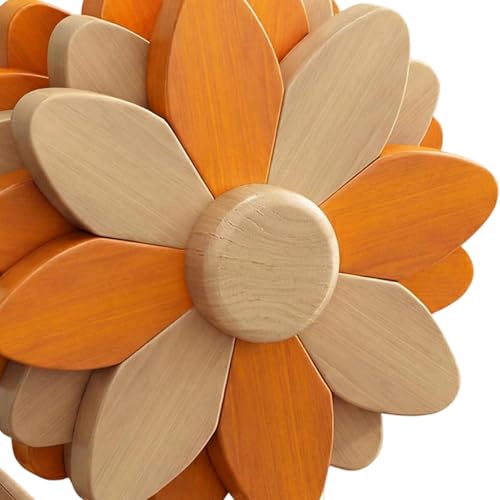 Salvamanteles de madera de girasol con diseño resistente y acabados naturales para comedor 8