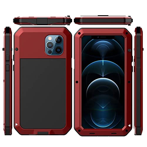 Étui de service en métal pour iPhone 13 coque de protection rouge robuste - 3