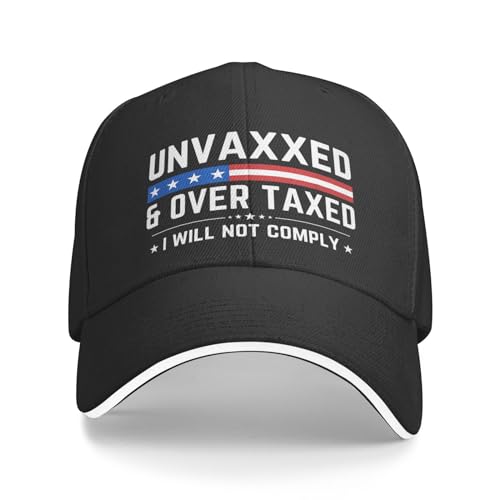 KWQDOZF Casquette de Baseball pour Homme et Femme, Non vaccinée et surtaxée.