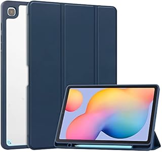 VOVIPO Slim Case for Samsung Galaxy Tab S6 Lite 10.4 inch 2022 (SM-P613/P619) & 2020 (SM-P610/P615),Shockproof Cover with Clear Transparent Back Shell with S Pen Holder-Navy