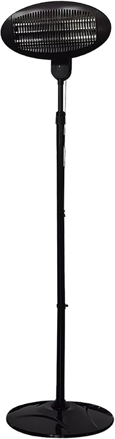 Electric Patio Heater Garden Quartz Heater Waterproof 2000W - Black