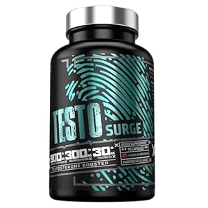 Testosterone Booster TESTO Surge | Testosterone Supplements for Men | Testosterone Boosters Muscle Growth Libido Boost Tablets 90 Vegan Capsules