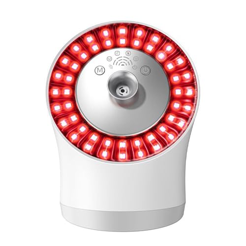 Elitzia Vaporizador facial profesional Nano Mist con 3 colores y luz infrarroja, temperatura constante de 40 °C, tanque grande, 3 modos para hidratación profunda y rejuvenecimiento de la piel, uso