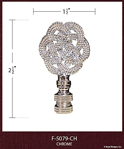 Image of Royal Designs, Inc. Decorative Celtic Knot Lamp Finial (Chrome - 1 Pk)