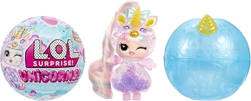 L.O.L. Surprise! Unicorns Tots - inclui 1 pulso, experiência candeeiro de lava e caract. Transparentes, embalagem cega, 8 bonecas para colecionar, 2 poções de cores, para crianças +4 anos