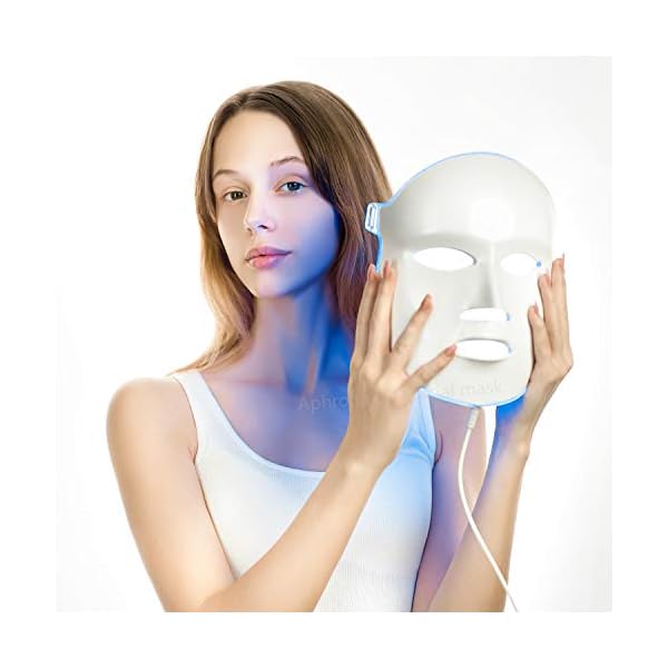 FDA-clearedAphrona-LED-Facial-Skin-Care-Mask-Blue-Red-Light-Treatment-Photon-Mask-white Aphrona FDA cleared LED Facial Skin Care Mask MOONLIGHT PRO 7 Color Treatment Photon Mask (White)