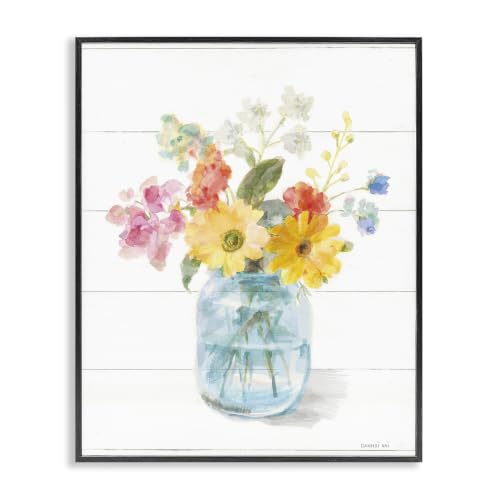 Country Florals Bouquet, 11 x 14 Inch Framed Giclée Print