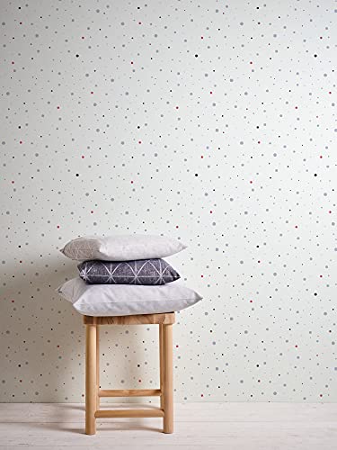 A.S. Création Dots Wallpaper Little Love Non-Woven Wallpaper 10.05 m x 0.53 m Grey White Red Made in Germany 381164 38116-4 - Image 3