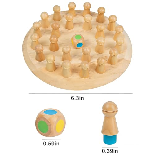 Juego de Mesa de Memoria de Ajedrez con Palitos de Madera, Juego de Memoria con Tablero y Palitos Coloridos para Niños y Adultos, Entrenamiento Cerebral Educativo para Fiesta Familiar (36 Hexágonos) miniatura 6
