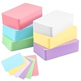 Blanko-Karteikarten, farbige Kraftpapierkarten, DIY-Papier-Notizkarten (weiß, gelb, grün, lila, blau, rosa), 600 Stück
