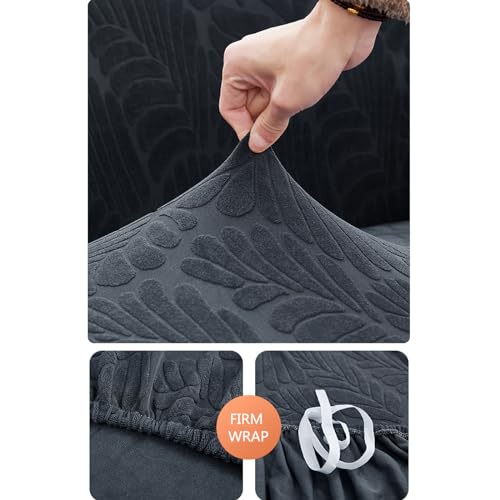 Housse de canapé d'angle en forme de L extensible en velours premium - 7