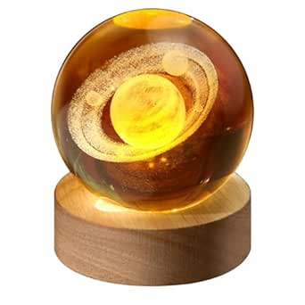 Buy GODFLY 3D Solar System Crystal Ball Night Light Sun System Planets ...