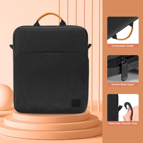 Image of Dadanism 13 Inch Tablet Sleeve Shoulder Bag with Handle for iPad Pro 13 inch M4 2024, iPad Air 13 inch, iPad Pro 12.9 inch, Galaxy Tab S10+ Plus /S9 FE+ /S9+ Plus 12.4 inch, Remarkable Paper Pro 11.8 inch, Black Gray