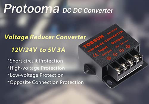 DC 12V 24V to 5V 3A Converter DC Voltage Reducer Regulator Step Down Buck Converter Power Supply Volt Transformer Module2
