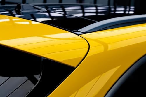 LZLRUN High Gloss Yellow Vinyl Realistic Paint Car Wrap Film 1ft x 5ft - 5