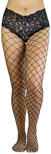 Image of ToBeInStyle Women's Fence Net Lace Boyshort Fishnet Pantyhose