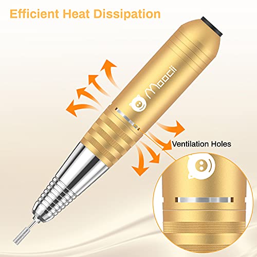 Moocii Elektrische nagelvijlen 6 boorbits 30000 RPM verstelbare snelheid nagelvijlen professionele elektrische nagelboor… - Afbeelding 4