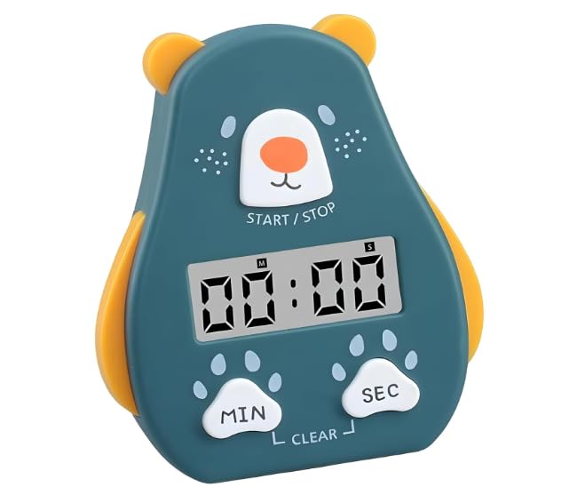Image of Digital Kitchen Timer with On /Off Switch, Magnetic Digital Stopwatch with Big Digits & Loud Alarm - Easy-to-Read Timer for Cooking, Baking, and More (Dark Blue)