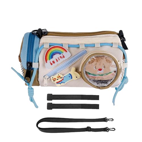 自転車ハンドルバーバッグ フロントクロスバッグ,防水フロントハンドルポーチ 2リットル | ロードマウンテンアウトドア旅行用多機能収納パック男女兼用