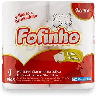 Papel Higiênico Fofinho Folha Dupla Fardo Com 4 Rolos De 30m