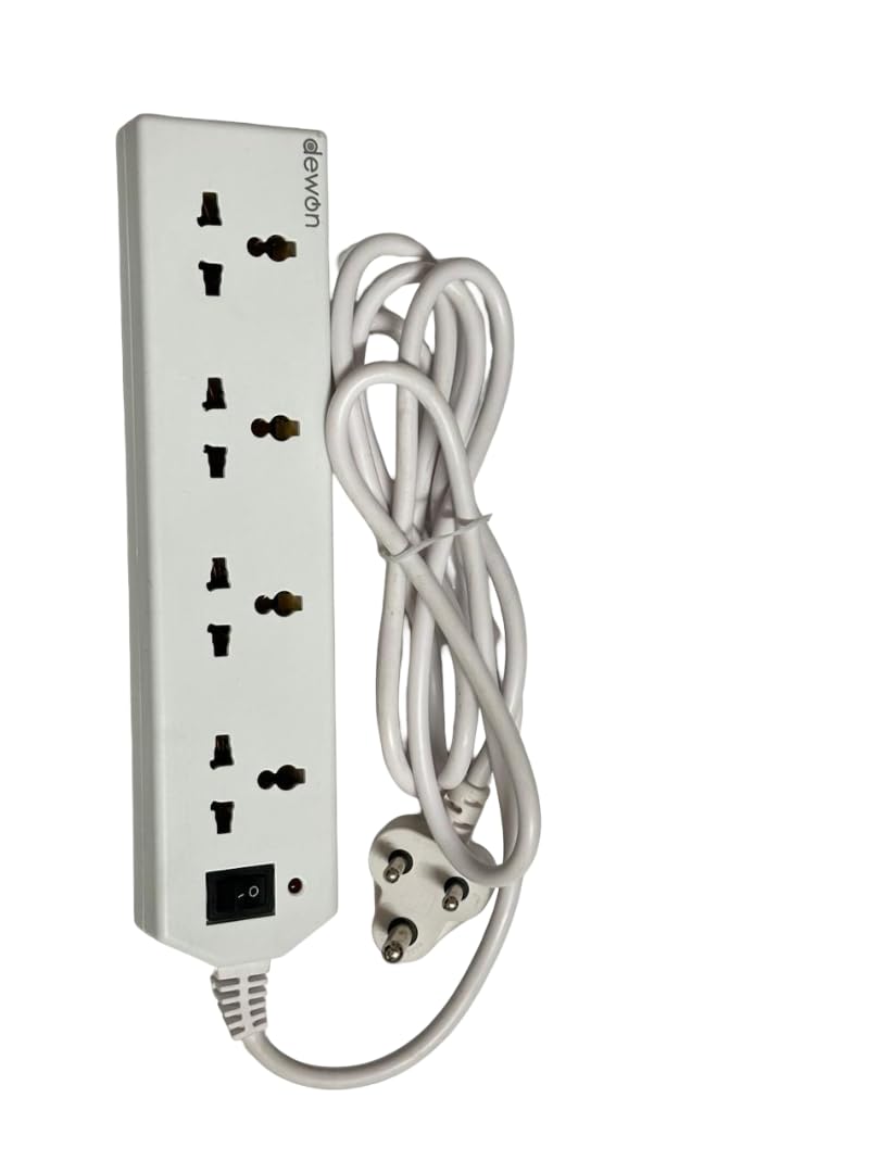 DN Series Power Strip with Single Switch | 6A | Heavy Duty Cable 4 Socket Extension Boards-image-41