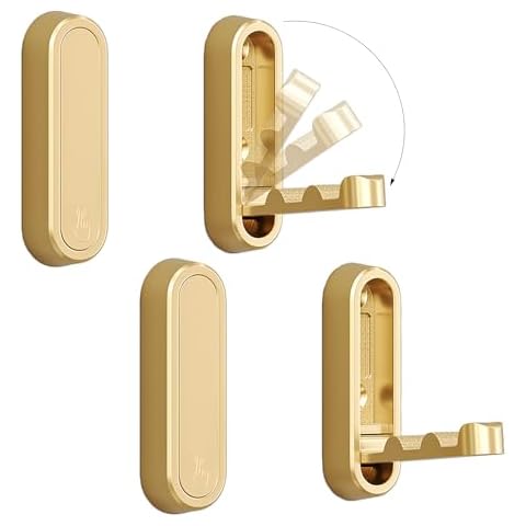 XSGTZMJ 4PCS Foldable Gold Coat Hooks Cover