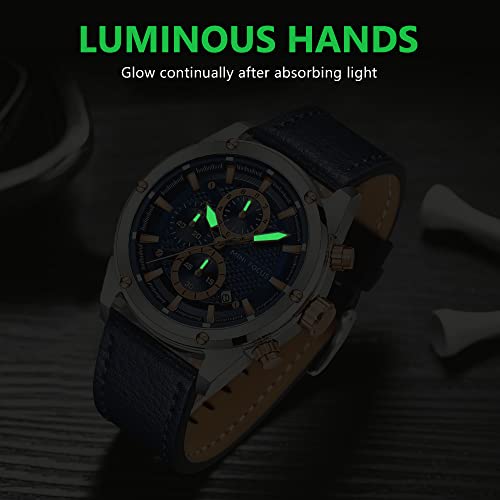 Image of AIMES Mens Watches Chronograph Waterproof Sport Military Watch for Men Analog Quartz Movement Stylish Wrist Watch Elegant Gift Watch for Men