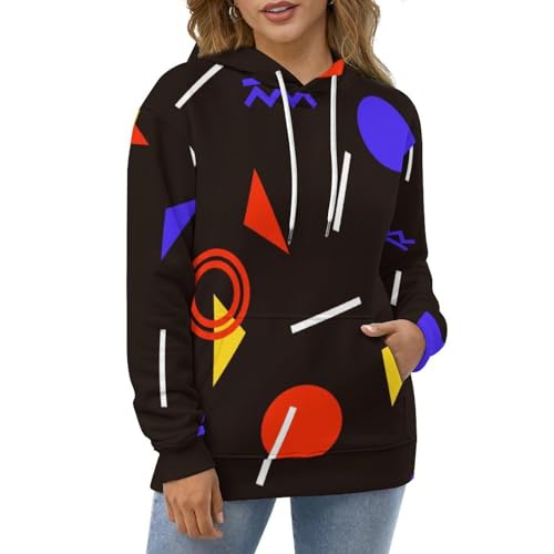 Pull géométrie colorée UMENG sweats à capuche manche longue S - 5