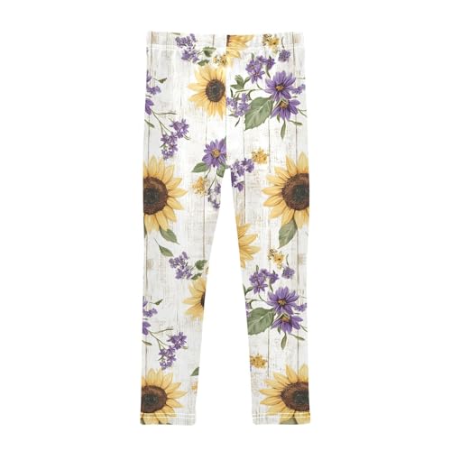 Girls' Leggings Sunflower Flower Floral Kids Yoga Tights Pants 1 Pack 208613122