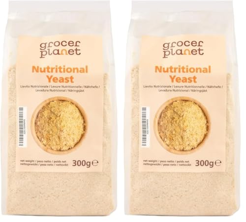 Grocer Planet - Levadura Nutricional en Copos (300g) - Natural | Sin OMG | (Paquete de 2)
