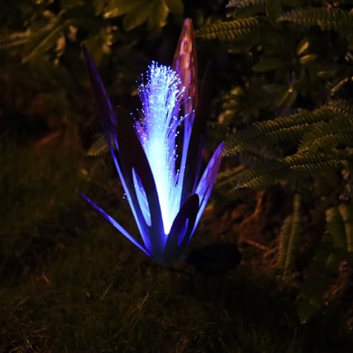 Lampe solaire rustique à couleur variable en aloevera métallique - 7